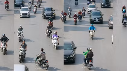 "Dở khóc dở cười" với bộ ảnh “Bộ tứ siêu đẳng” về giao thông Hà Nội