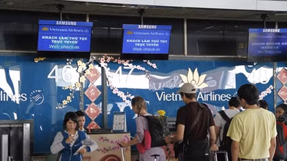 Khuyến khích khách không hành lý ký gửi tự làm thủ tục check-in