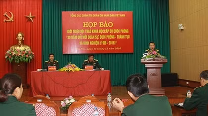 Họp báo 30 năm đổi mới quân sự, quốc phòng