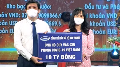 Vinamilk ủng hộ 10 tỉ đồng vào Quỹ vaccine phòng COVID -19