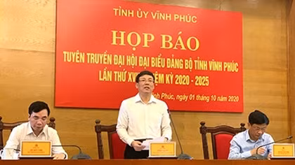 Đại hội đại biểu Đảng bộ tỉnh Vĩnh Phúc lần thứ XVII sẽ diễn ra từ ngày 13 đến 15/10