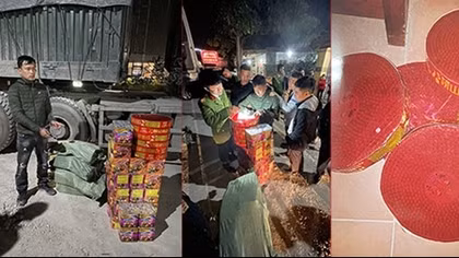 Xe đầu kéo vận chuyển hơn 100 kg pháo trái phép