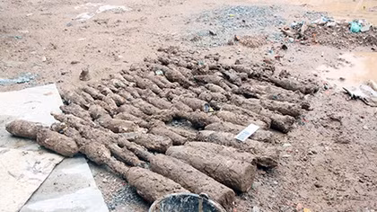 Thi công công trình, phát hiện 590 vật liệu nổ sót lại sau chiến tranh