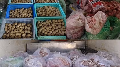 Phát hiện cơ sở sử dụng thịt thối chế bò viên