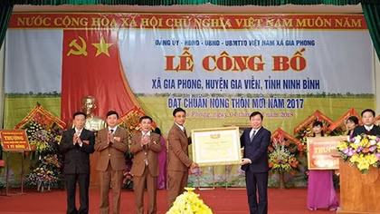 Xã Gia Phong - mảnh đất giàu truyền thống cách mạng đạt chuẩn nông thôn mới