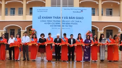 Khánh thành trường tiểu học nơi biên giới do VietinBank tài trợ xây dựng