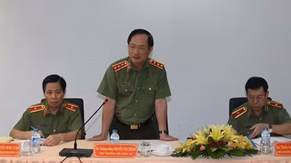 Lãnh đạo Bộ Công an làm việc tại Công an tỉnh Tiền Giang