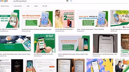 Thủ đoạn mới - cho vay nặng lãi qua iCloud