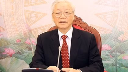 Tổng Bí thư, Chủ tịch nước Nguyễn Phú Trọng điện đàm với Tổng Bí thư Lào Thoong-lun Xỉ-xu-lít