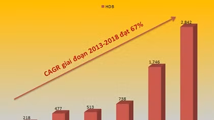 HDBank lọt Top 5 Ngân hàng có tốc độ tăng trưởng nhanh nhất năm 2019