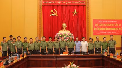 Nghiệm thu cấp Bộ Đề tài “Lịch sử Đảng bộ Công an Trung ương (1945 – 2015)"