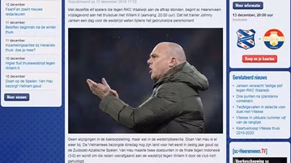 Đêm nay Văn Hậu sẽ được CLB Heerenveen vinh danh