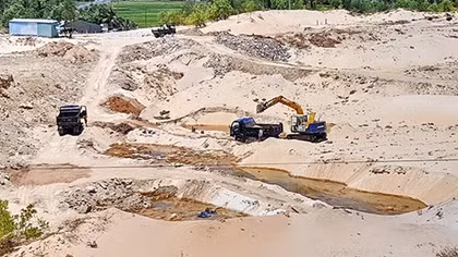Cần xử lý nghiêm doanh nghiệp vi phạm khai thác cát