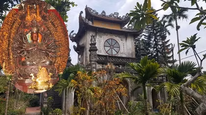 Bức tượng cổ nghìn tay nghìn mắt ở Hưng Yên bị đánh cắp