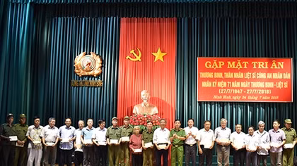 Gặp mặt, tri ân thương binh, thân nhân liệt sỹ Công an nhân dân