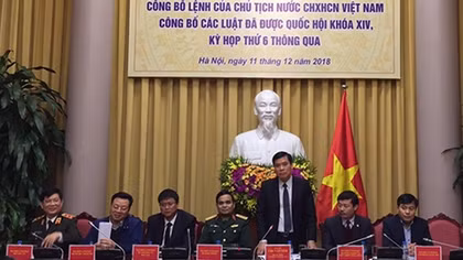 Công bố lệnh của Chủ tịch nước về 9 luật mới được thông qua