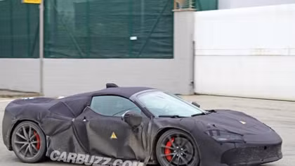 Rò rỉ hình ảnh siêu xe Ferrari mới sắp ra mắt trên đường chạy thử