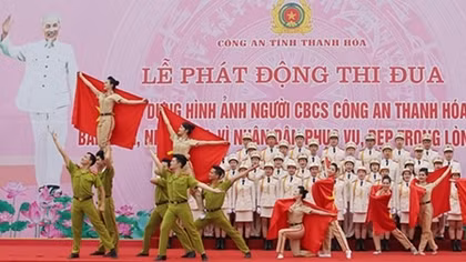 Công an Thanh Hoá tổ chức lễ phát động thi đua thực hiện kế hoạch hành động