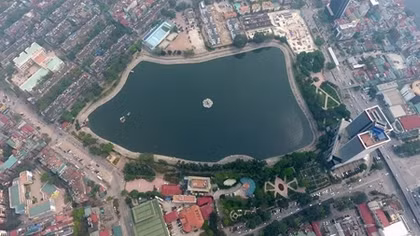 Toàn cảnh hồ Thành Công vừa bị đề xuất cho lấp để xây nhà