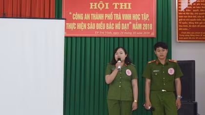 Công an TP Trà Vinh tổ chức hội thi “Học tập, thực hiện Sáu điều Bác Hồ dạy”