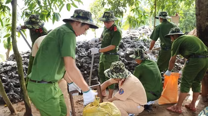 Đoàn thanh niên Công an Trà Vinh ra quân chiến dịch tình nguyện hè
