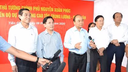 Thủ tướng: “Đảm bảo tiến độ, chất lượng tuyến cao tốc Trung Lương - Mỹ Thuận”