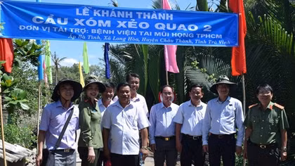 Công an Trà Vinh khánh thành cầu giao thông nông thôn