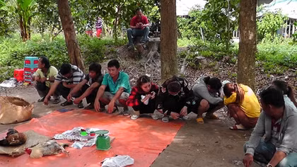 Triệt phá trường gà ở vùng quê