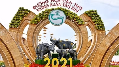 Cần Thơ khai mạc đường hoa Tết Nguyên đán Tân Sửu 2021