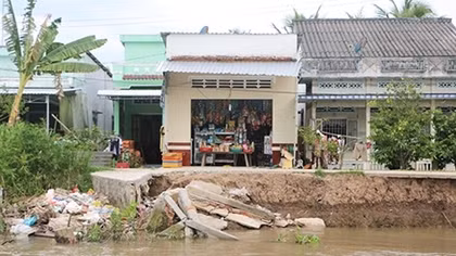 Đồng bằng sông Cửu Long với nỗi lo sạt lở khi mùa mưa đến