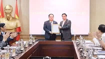 Đồng chí Quản Minh Cường giữ chức Phó trưởng Ban Tổ chức Trung ương 