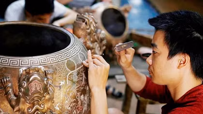 Làng cổ bên sông Bái Giang 