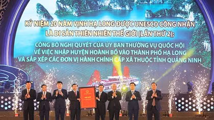 Hạ Long chính thức trở thành đô thị trực thuộc tỉnh lớn nhất nước