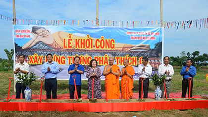 Khởi công xây dựng tượng Phật Thích Ca nhập niết bàn lớn nhất Sóc Trăng