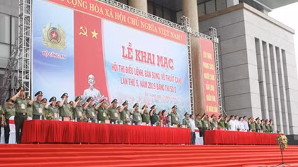 Khai mạc Hội thi điều lệnh, bắn súng, võ thuật CAND lần thứ 5, bảng số 2