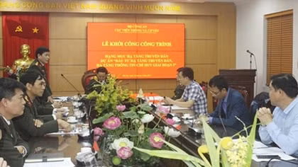 Khởi công công trình hạ tầng truyền dẫn phục vụ công tác, chiến đấu của lực lượng CAND