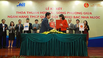 Kho bạc Nhà nước và Ngân hàng Quân đội ký hợp tác song phương