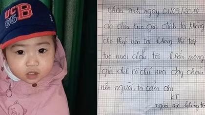 Bé gái bị bỏ rơi cùng bức thư ký tên “người mẹ không tốt”