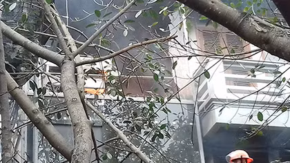 Cháy lớn tại nhà hàng Thượng Hà, thiệt hại hàng trăm triệu đồng