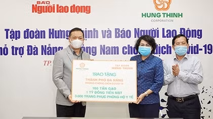Tập đoàn Hưng Thịnh tiếp sức Tp Đà Nẵng và tỉnh Quảng Nam phòng chống dịch COVID-19
