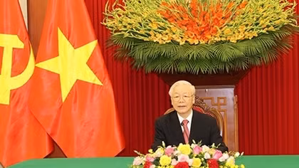 Tổng Bí thư Nguyễn Phú Trọng điện đàm với Tổng thống Hàn Quốc Moon Jae in