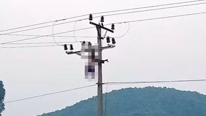 Một người đàn ông tử vong do trèo cột điện 