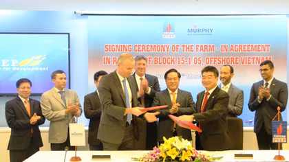 PVEP chuyển nhượng quyền lợi Lô 15-1/05 cho Murphy