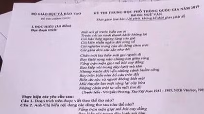 Bộ GD&ĐT lên tiếng về sự cố thí sinh dùng điện thoại chụp đề thi chuyển ra ngoài