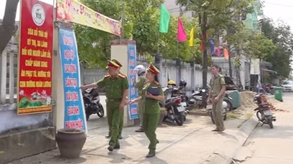 Công an cơ sở chủ động phương án bảo vệ an ninh, trật tự các điểm bầu cử