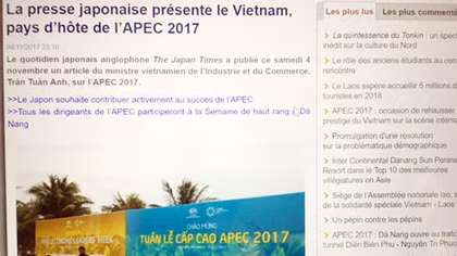 Truyền thông nước ngoài đánh giá cao vai trò của Việt Nam trong APEC