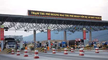 Trạm thu phí Hoàng Mai giảm giá vé 