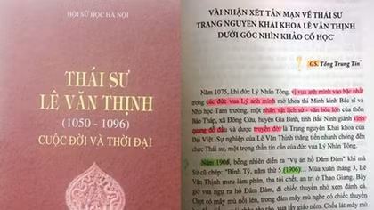 Sách về Thái sư Lê Văn Thịnh: Những sai sót không đáng có