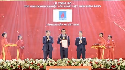 Petrovietnam duy trì vị trí hàng đầu các Doanh nghiệp lớn nhất Việt Nam