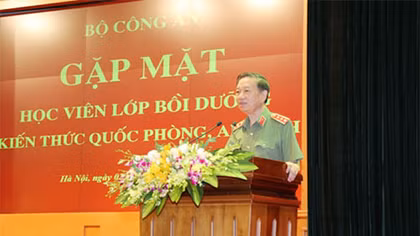 Bộ Công an gặp mặt học viên Lớp Bồi dưỡng kiến thức Quốc phòng - An ninh Khóa 67 - đối tượng 1